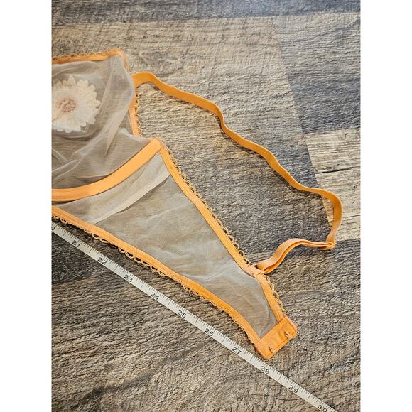 Adore me mesh daisy bra orange 36 dd underwire - Picture 4 of 5